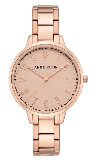 ANNE KLEIN Easy to Read Dial Rose Gold-Tone Bracelet Watch AK/3618RGRG
