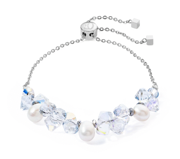 Coeur de Lion Bracelet Dancing Crystals & Pearls Silver 1124/30-1417