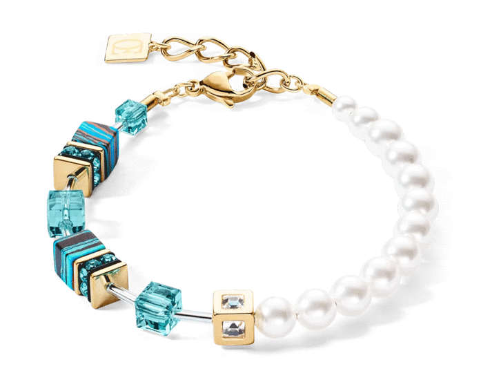 Coeur de Lion GeoCUBE® Fusion Festive bracelet turquoise 4086/30-0600