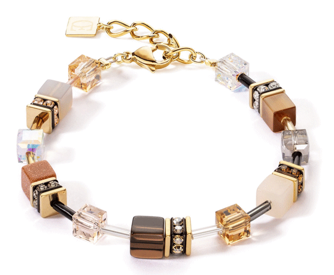 Coeur de Lion GeoCUBE® Iconic Precious bracelet brown 4905/30-1100