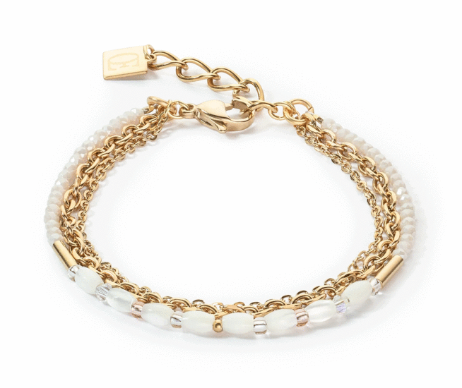 Coeur de Lion Brilliant Square Layer Bracelet Gold 6005/30-1416