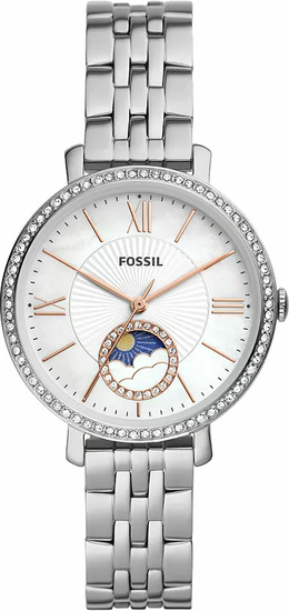 FOSSIL Jacqueline Sun Moon Multifunction Stainless Steel Watch ES5164