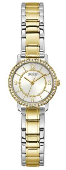 GUESS SILVER TONE/GOLD TONE CASE SILVER TONE/GOLD TONE STAINLESS STEEL WATCH GW0468L4