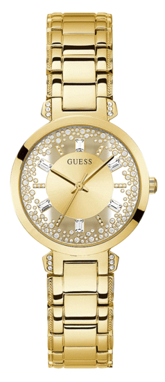 GUESS GOLD TONE CASE GOLD TONE STAINLESS STEEL WATCH GW0470L2