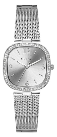 GUESS SILVER TONE CASE SILVER TONE STAINLESS STEEL/MESH WATCH GW0354L1