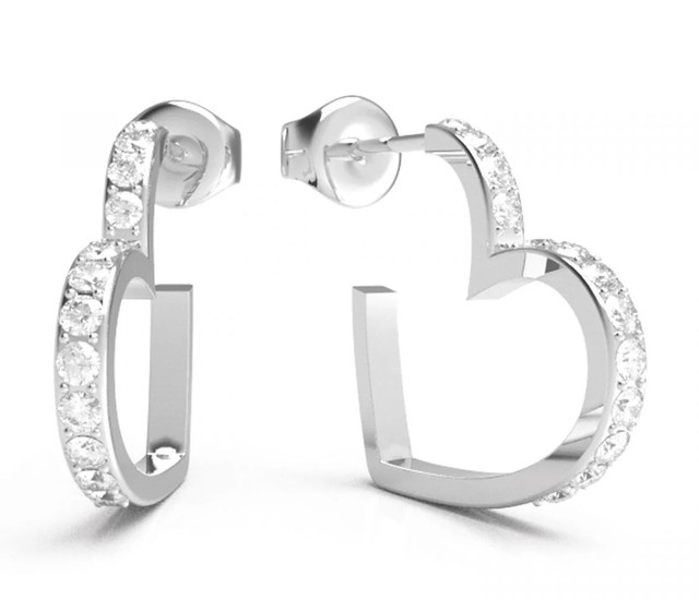 Guess ‘Heart to Heart’ Earrings JUBE01081JWRHT/U