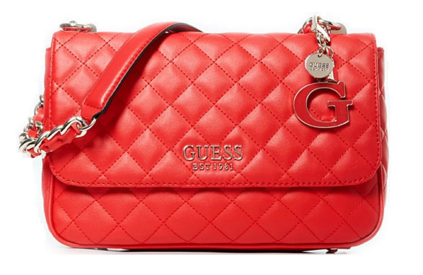 Handbag GUESS Red in Wicker - 23213766