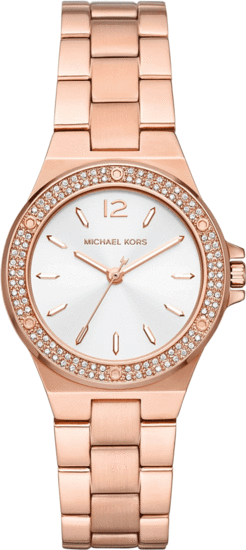 Michael Kors Mini Lennox Pavé Rose Gold-Tone Watch MK7279
