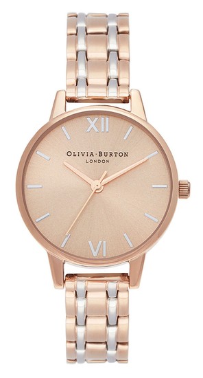 Olivia Burton Midi Dial Pale Rose Gold & Silver Watch OB16EN02
