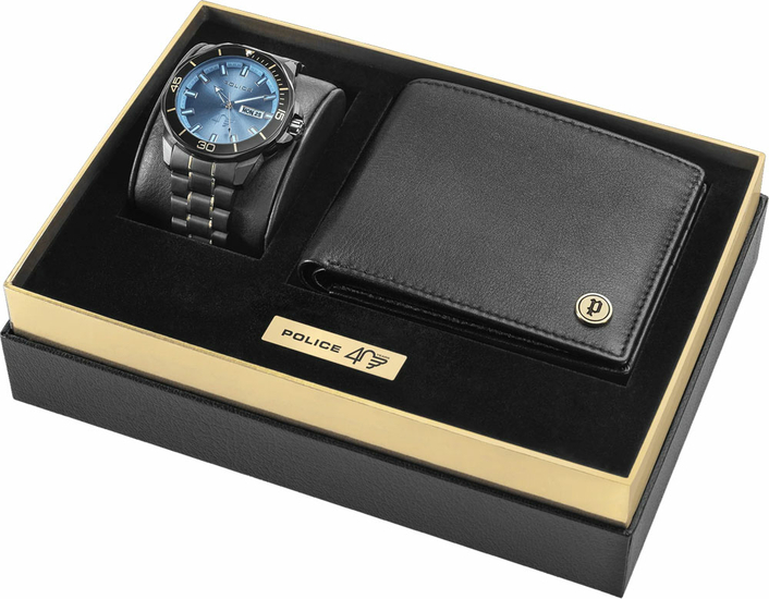 The Anniversary Collection Watch And Wallet Gift Set By Police For Men PEWJH0030301