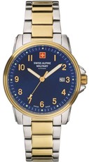 Swiss Alpine Military By Grovana Nautilus Blue Dial Quartz 7040.1135 100M  Men's Watch