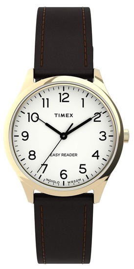 TIMEX Easy Reader® Gen1 32mm Leather Strap Watch TW2U21800