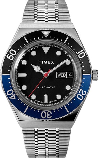 TIMEX M79 Automatic 40mm Stainless Steel Bracelet Watch TW2U29500