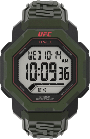TIMEX UFC Strength Knockout Green Silicone Strap TW2V88300