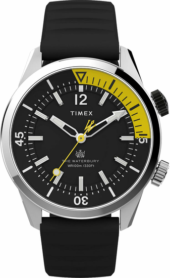 TIMEX Waterbury Dive 41mm Synthetic Rubber Strap Watch TW2V73400