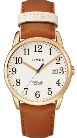 TIMEX Easy Reader Color Pop 38mm Leather Strap Watch TW2R62700