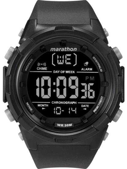TIMEX Marathon Digital Chronograph Black Resin Strap Full Size Watch TW5M22300