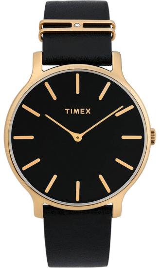 TIMEX Transcend 38mm Leather Strap Watch TW2T45300