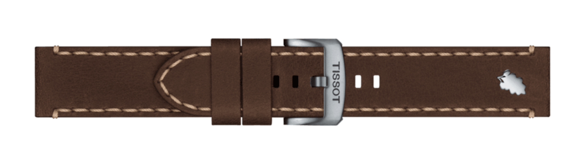 TISSOT OFFICIAL BROWN LEATHER STRAP LUGS 22 MM T852.047.749