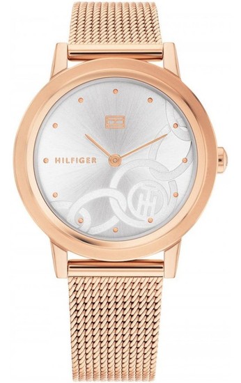 TOMMY HILFIGER ROSE GOLD-PLATED MESH STRAP WATCH 1782441