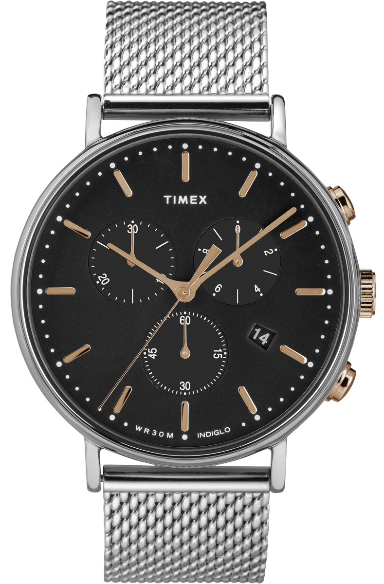 TIMEX Fairfield Chronograph 41mm Mesh Band Watch TW2T11400 | Starting at  134,00 € | IRISIMO