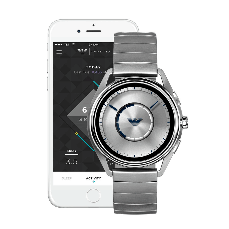 emporio armani connected matteo gen 4 display smartwatch