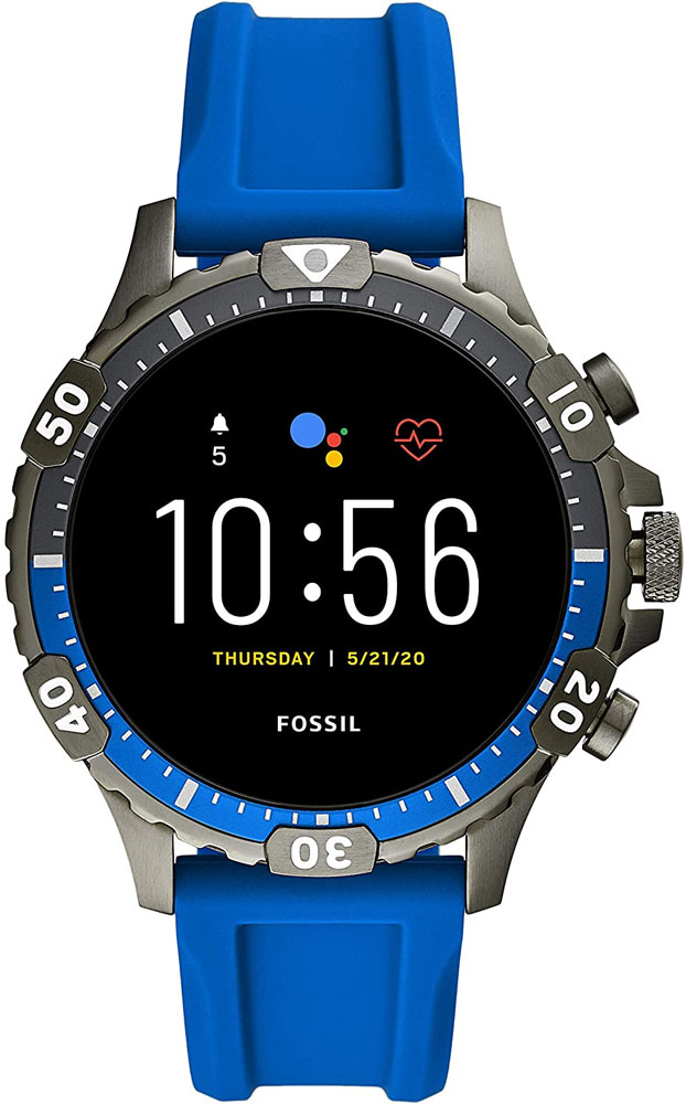 FOSSIL Gen 5 Smartwatch Garrett HR Blue Silicone FTW4042 | Starting at € | IRISIMO