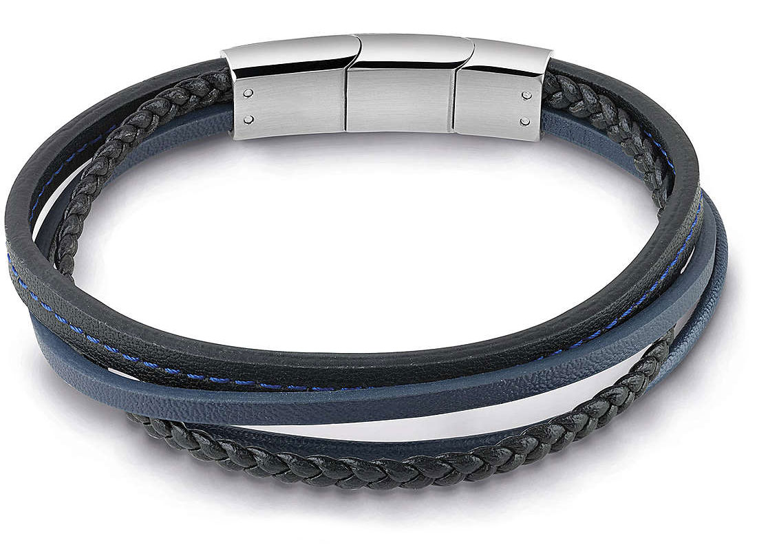 SINGLE BLACK LEATHER BRACELET WITH MAGNETIC CLASP BY MENVARD MV1019 |  Starting at 20,00 € | IRISIMO