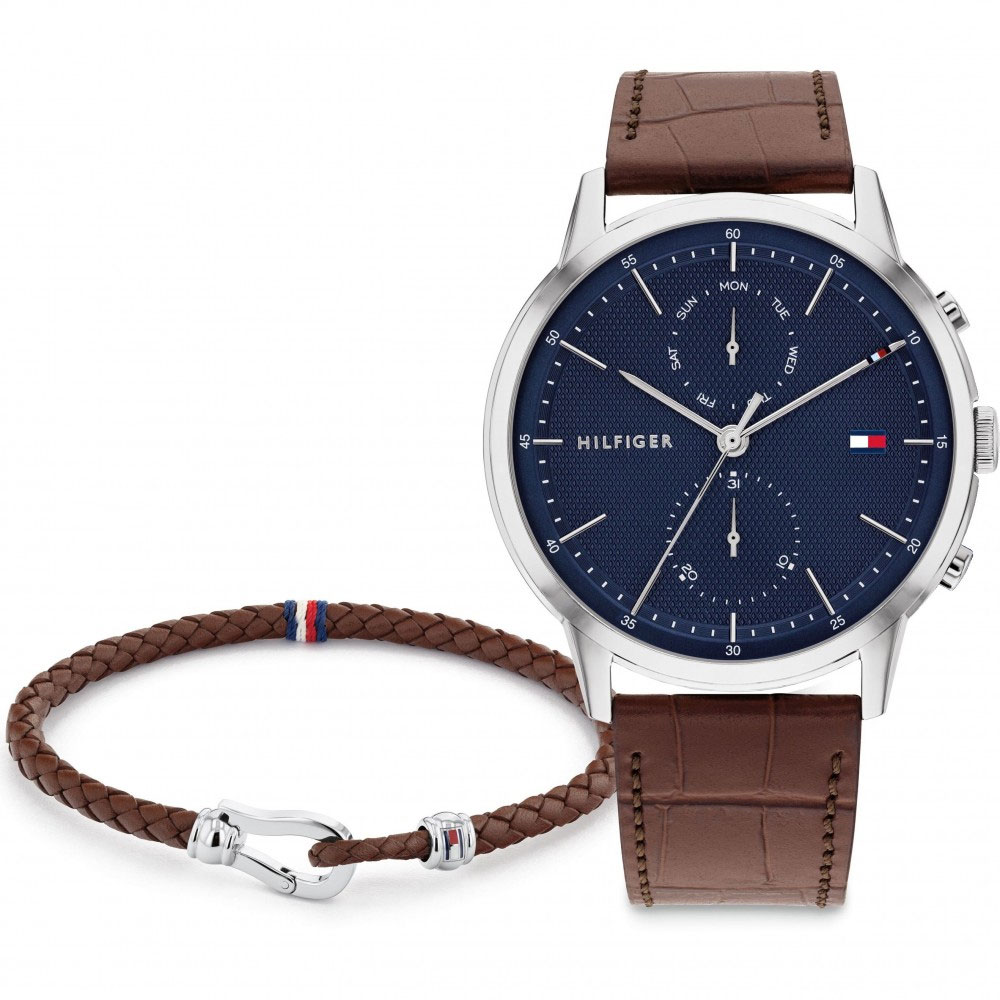 TOMMY CROCO-PRINT WATCH AND BRACELET GIFT SET 2770095 | Starting at 178,00 | irisimo.com