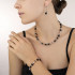 Coeur De Lion GeoCUBE® Bracelet Onyx Black-Rose Gold 4018/30-1300
