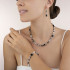 Coeur de Lion GeoCUBE® Necklace black-white-haematite 4014/10-1412