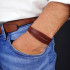 BROWN LEATHER BRACELET WITH ANCHOR BY MENVARD MV1035