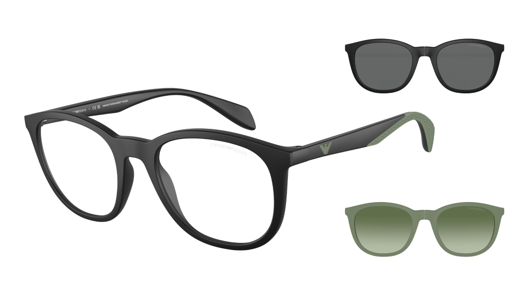 Emporio Armani Official Store Men's Rectangular Sunglasses With Interchangeable  Lenses In Navy | ModeSens