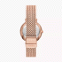 FOSSIL Jacqueline Three-Hand Date Rose Gold-Tone Stainless Steel Mesh Watch ES5322