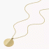 Fossil Harlow Linear Texture Gold-Tone Stainless Steel Chain Necklace JF04534710