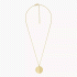 Fossil Harlow Linear Texture Gold-Tone Stainless Steel Chain Necklace JF04534710